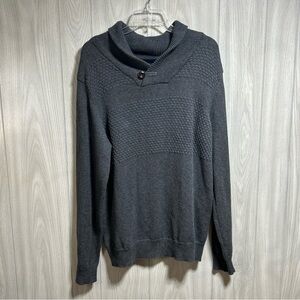 British Khaki Men's Gray Shawl Collar Sweater size Large